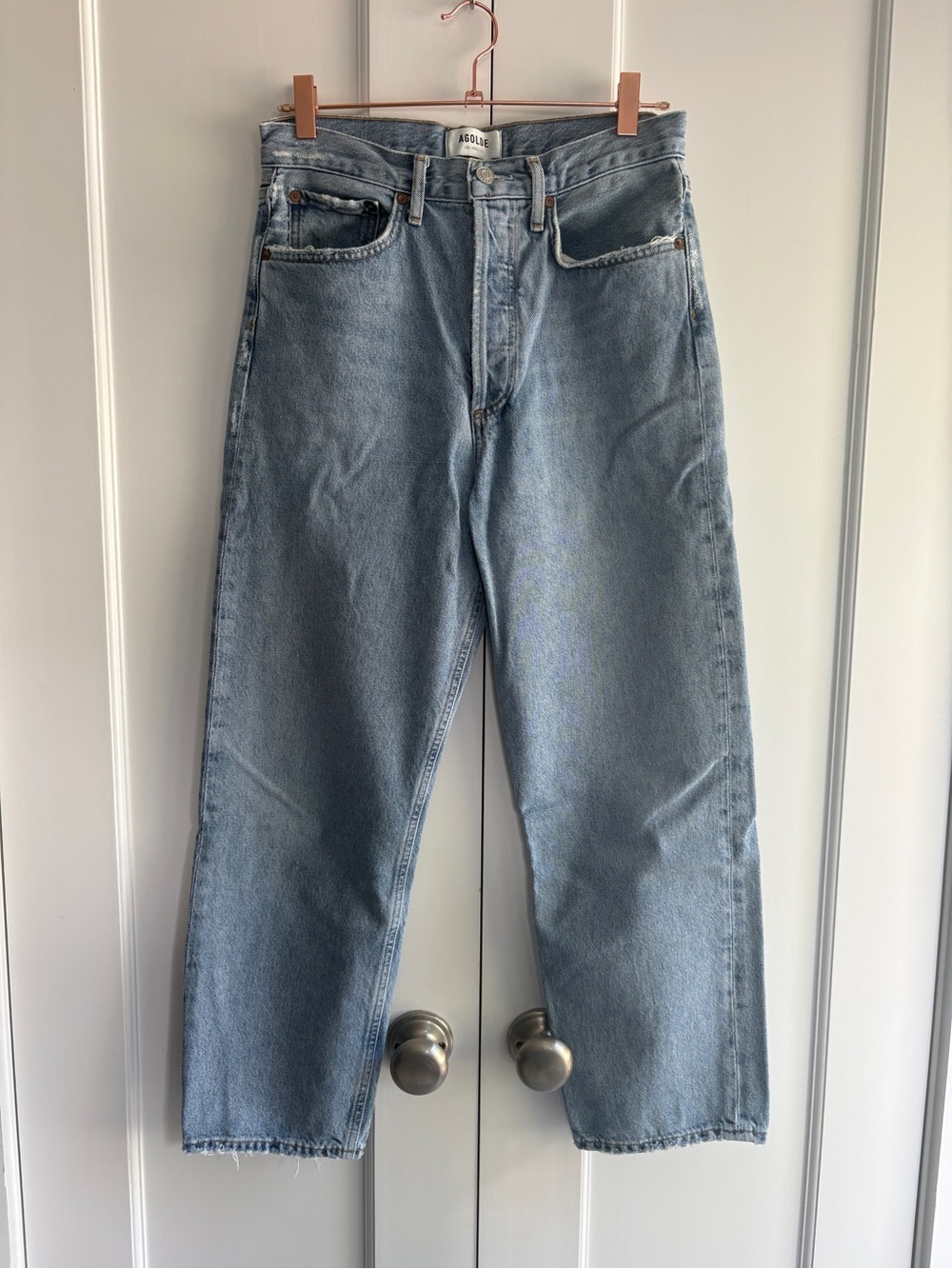 AGolde 90’s Crop Mid Rise Straight Jean - Picture 7 of 14